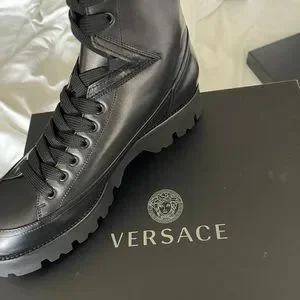 Versace boots vitello Nero-Nero Versace | Shoes | Versace Boots Vitello Neronero | Poshmark main image 3